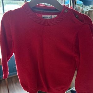 Mayoral Vibrant Red Buttoned Sweater